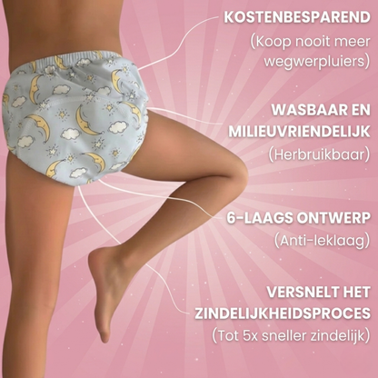 Absorberende Potjestraining Broekjes - Wasbaar & Herbruikbaar